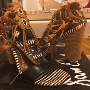 Lace up sandals (never worn)